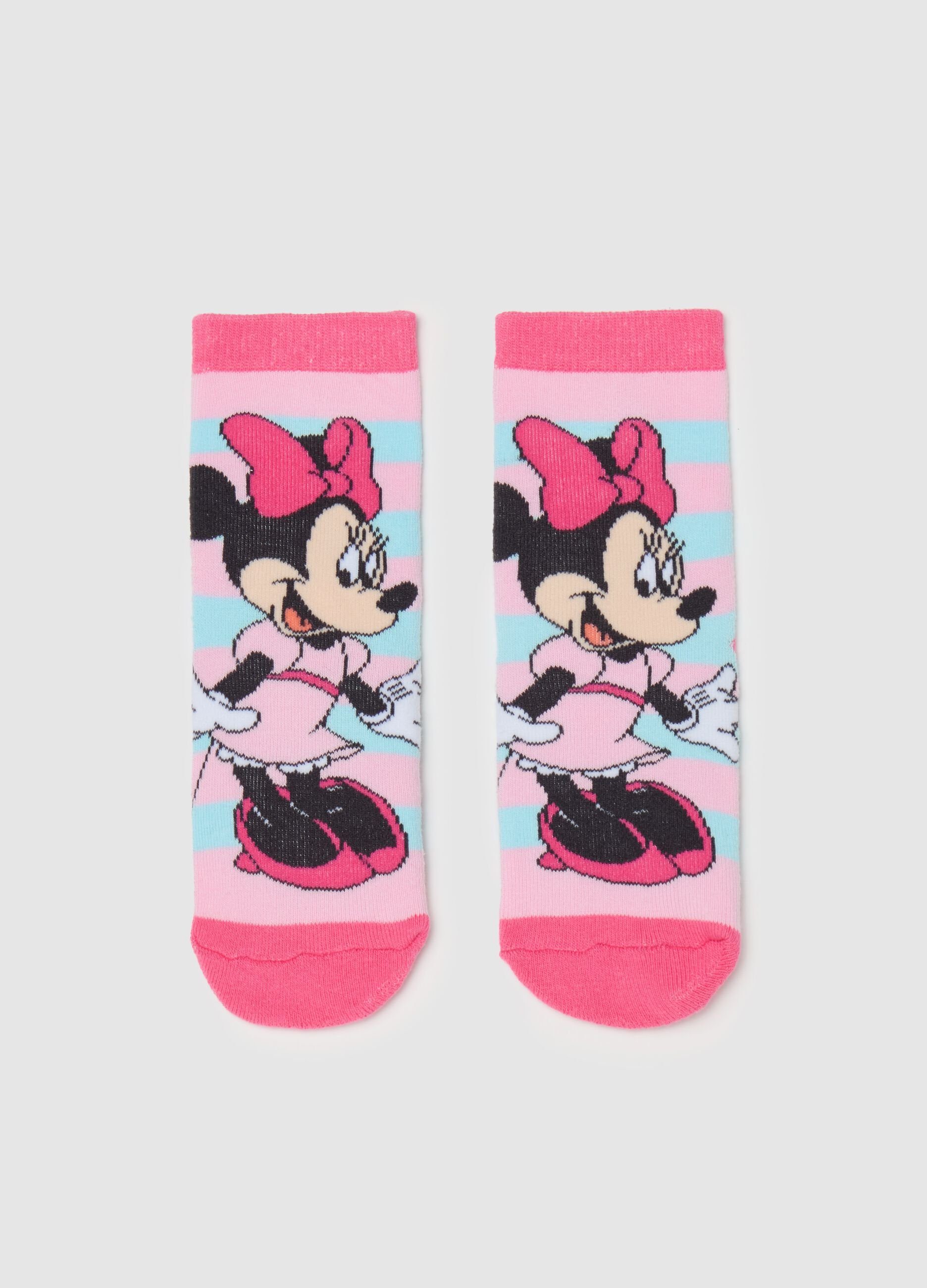 Slipper socks with Minnie Mouse design