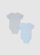 Newborn Multicolour Pure Cotton Bodysuit Twin Pack_1