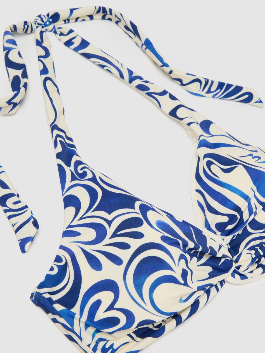 Women's multicolour stretch blend bikini top_5