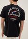 Black printed T-shirt in pure cotton, regular fit_3