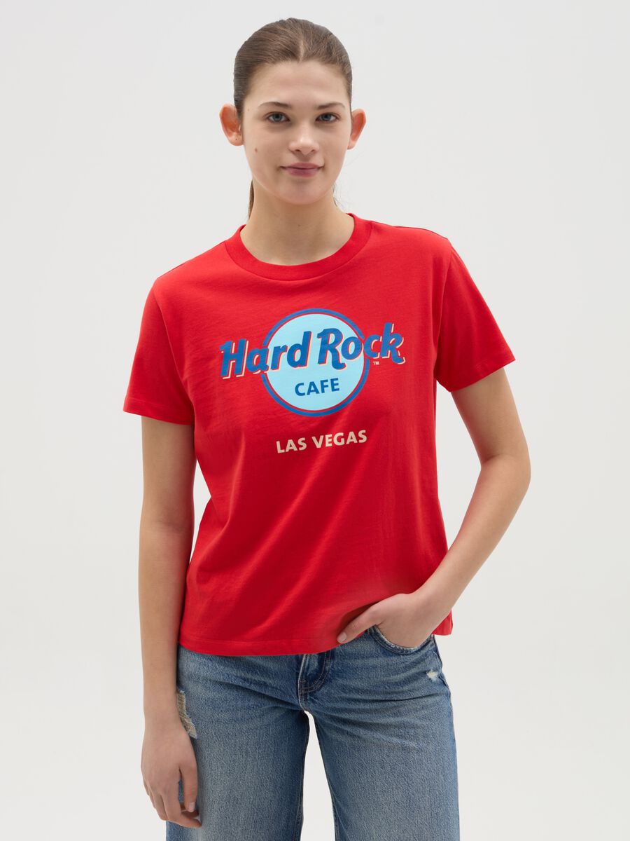 Red T-shirt with Hard Rock Café Las Vegas print_1