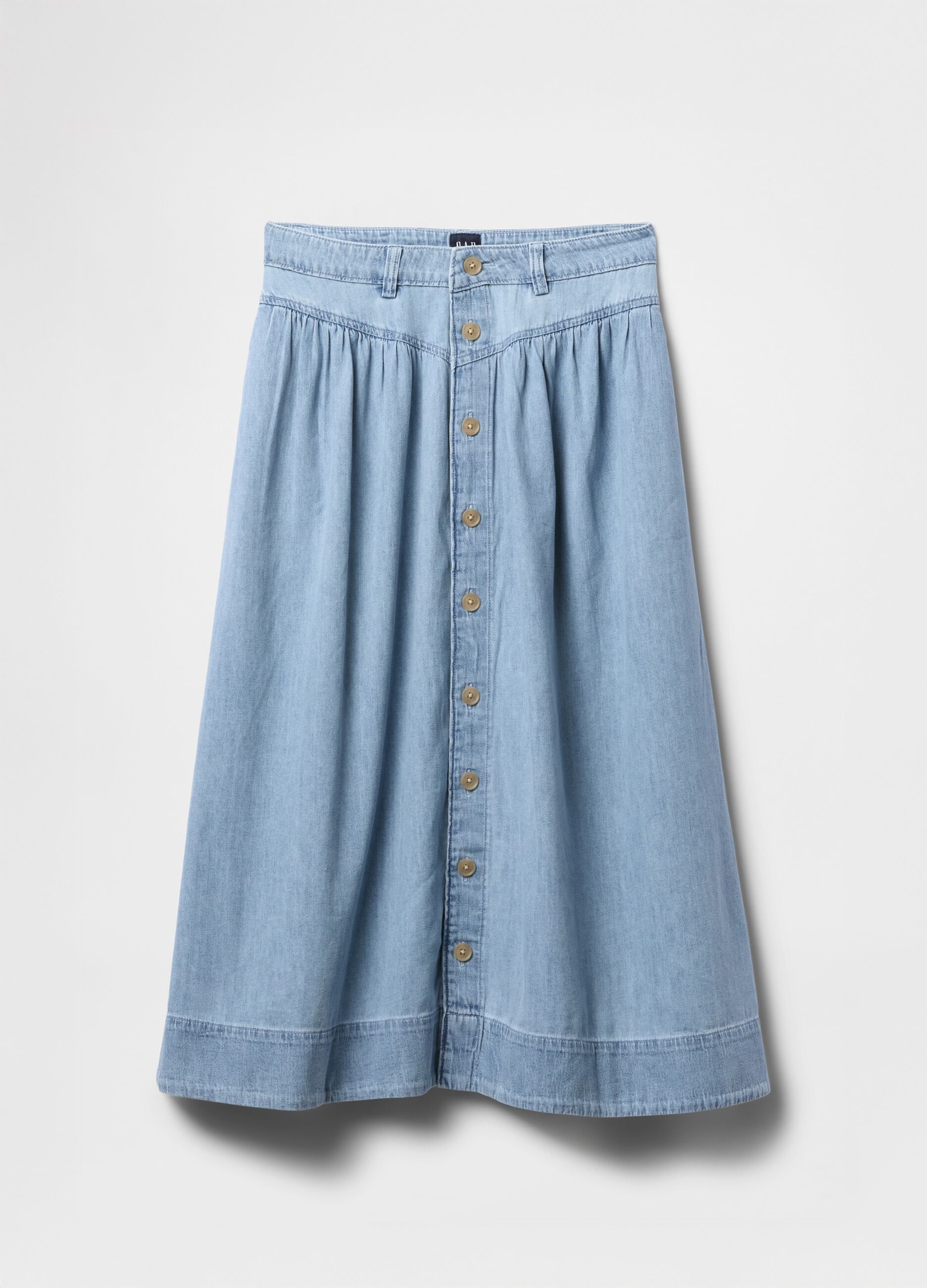 Long denim skirt