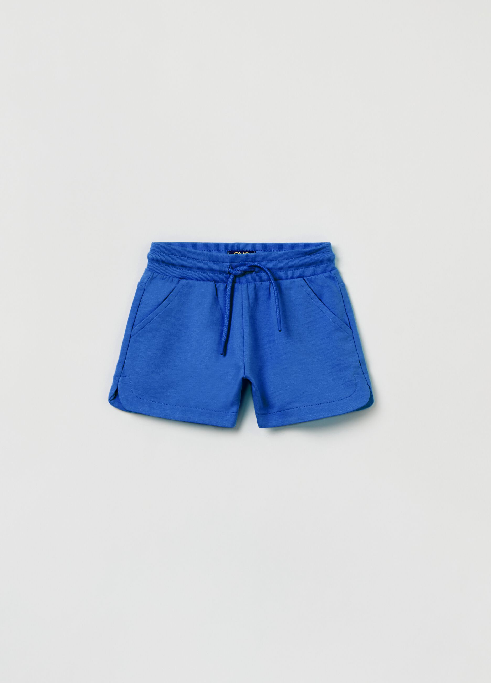 Cotton shorts with drawstring