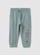 Children's green pure cotton jogger trousers_0