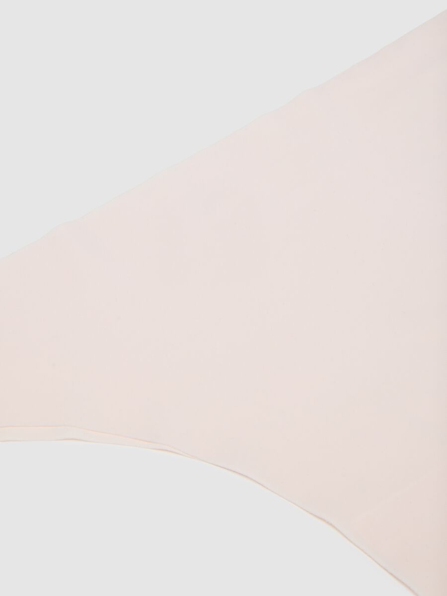 Beige fabric regular fit briefs_5