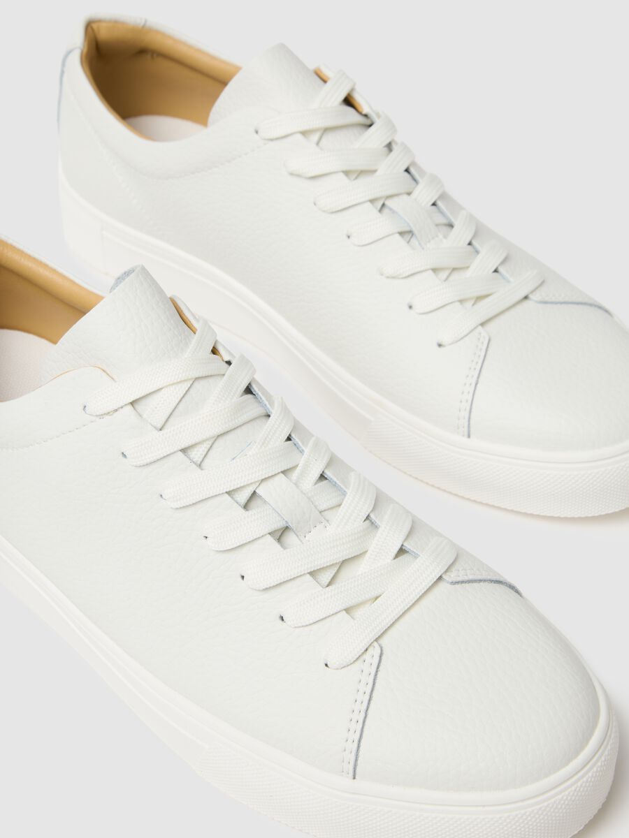 White genuine leather sneakers_3