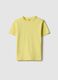 Yellow crew neck t-shirt for boys in pure cotton regular fit_0