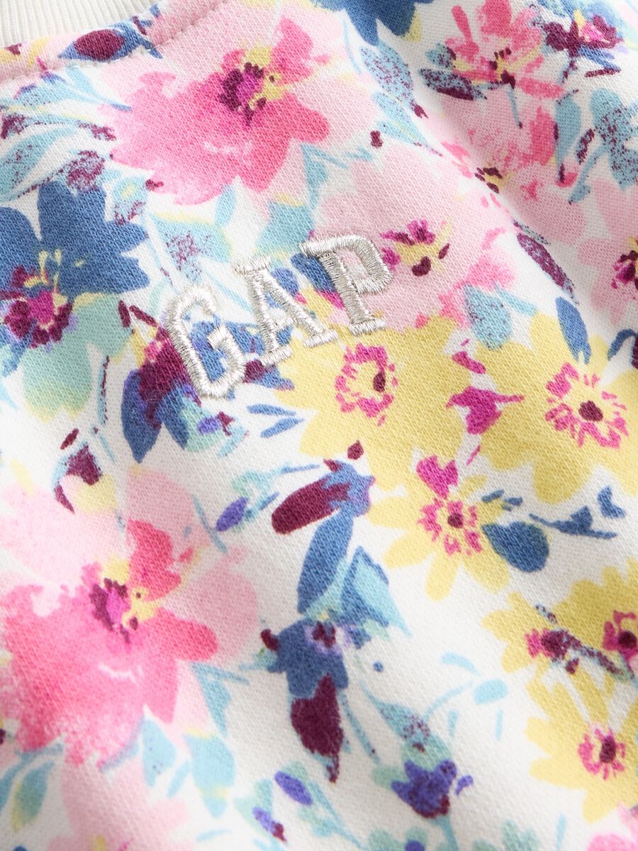 Multicoloured crew neck sweatshirt for girls_2