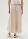 Gonna lunga da donna in puro cotone beige_3