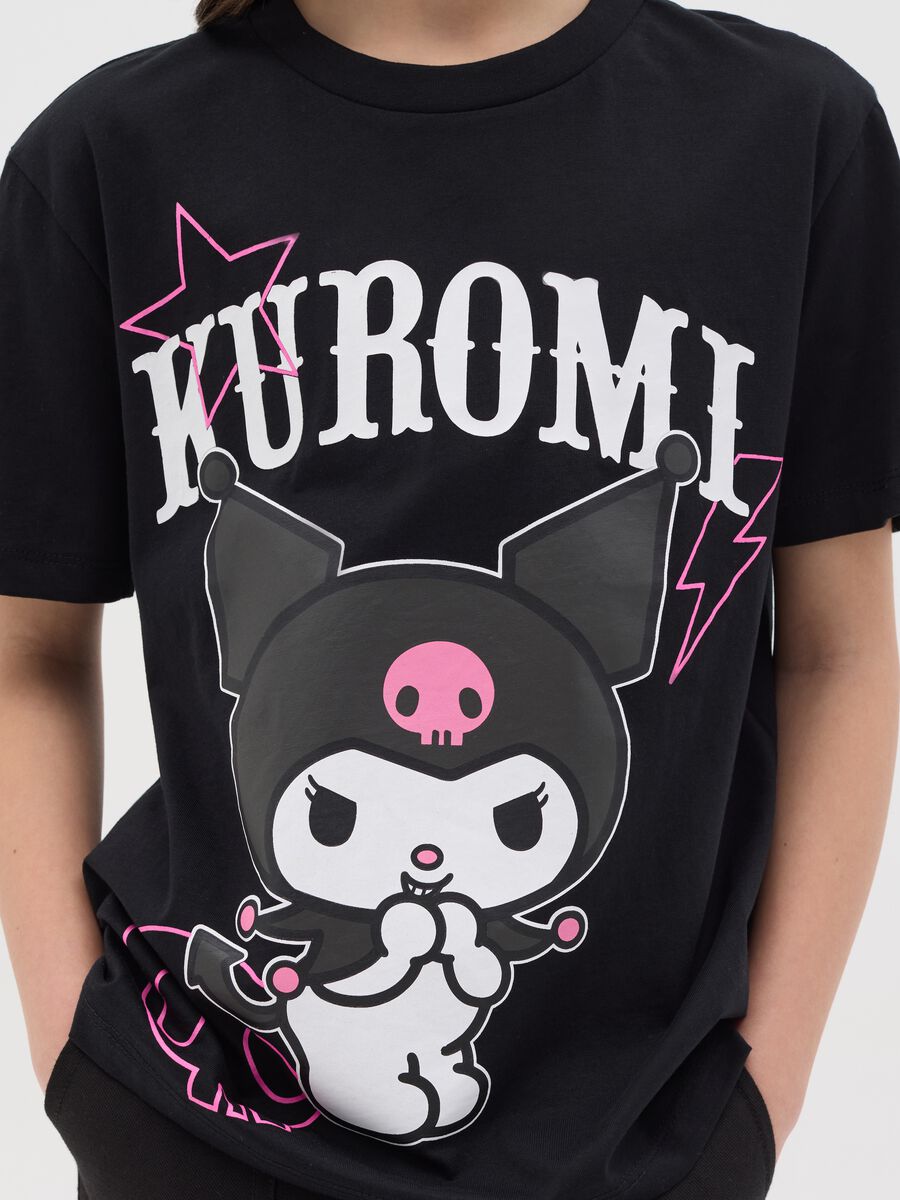 T-shirt in cotone con stampa Kuromi _1