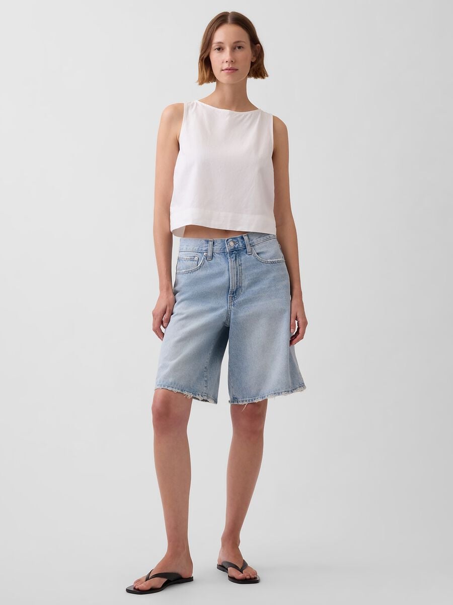 Tank top in misto lino_3