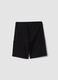 Boys' Oversized Fit Black Pure Cotton Cargo Shorts_4