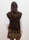 Gilet marrone in misto lana con bottoni_3