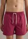Red swim shorts with elasticated waistband and drawstring_1