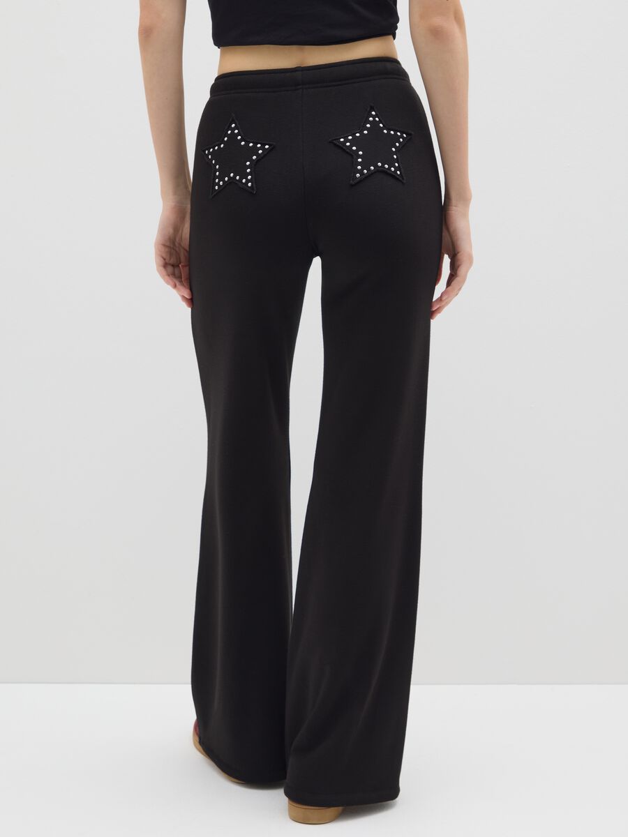 Black flare fit trousers_2