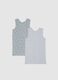 Multicolour pure cotton boys' tank top two-pack_1