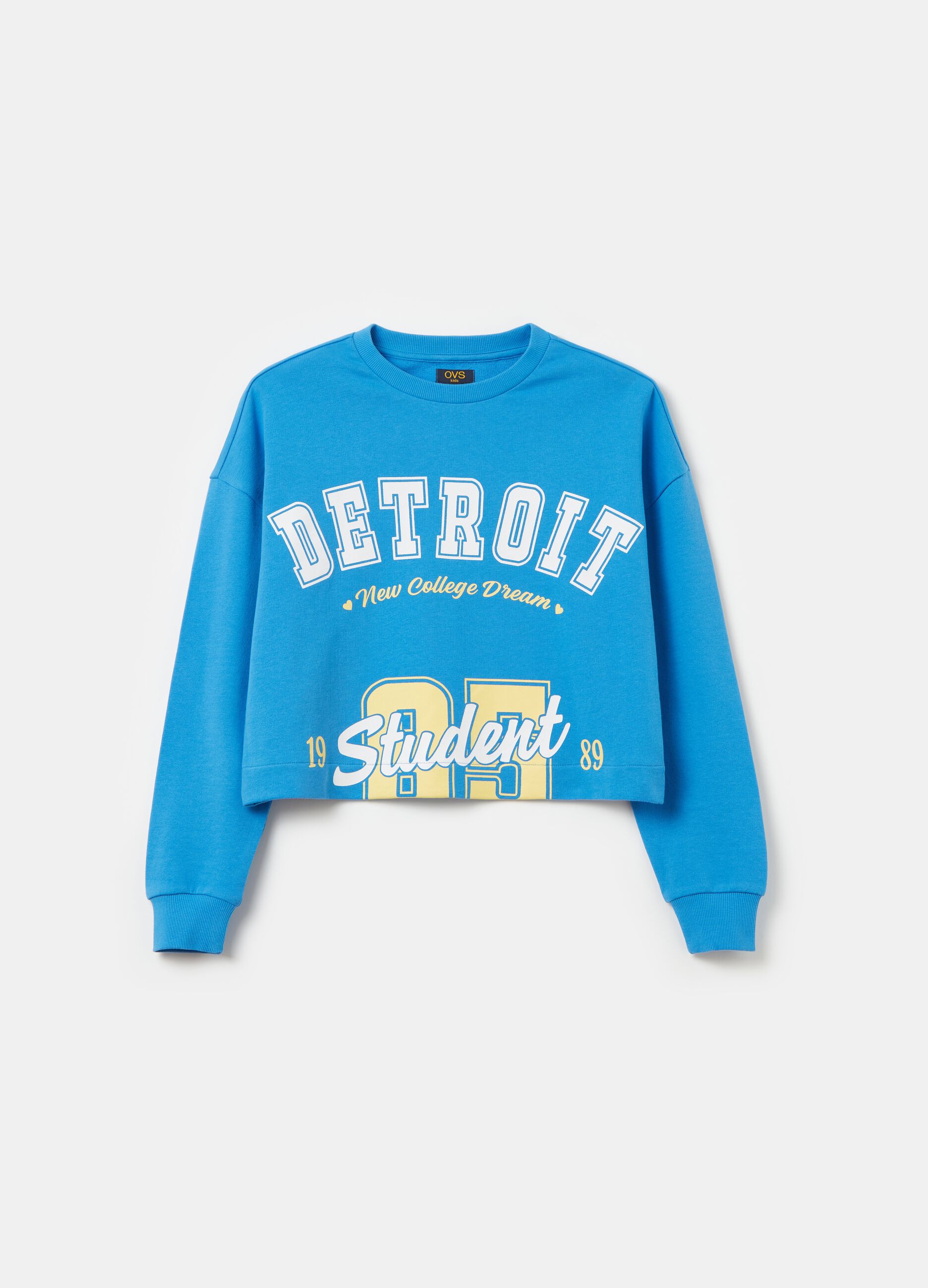 Cropped sweatshirt with print