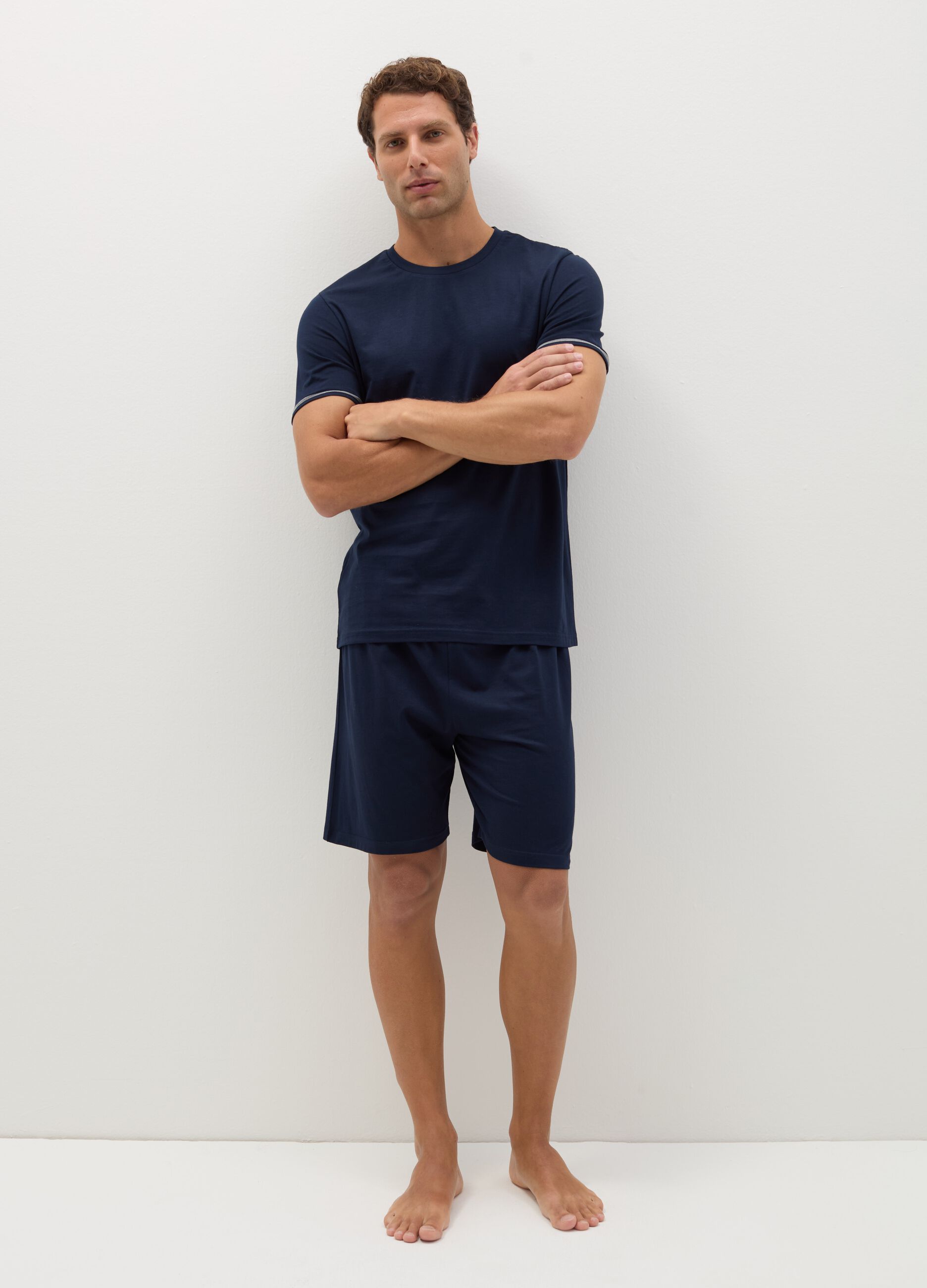 Short pyjamas in Supima cotton