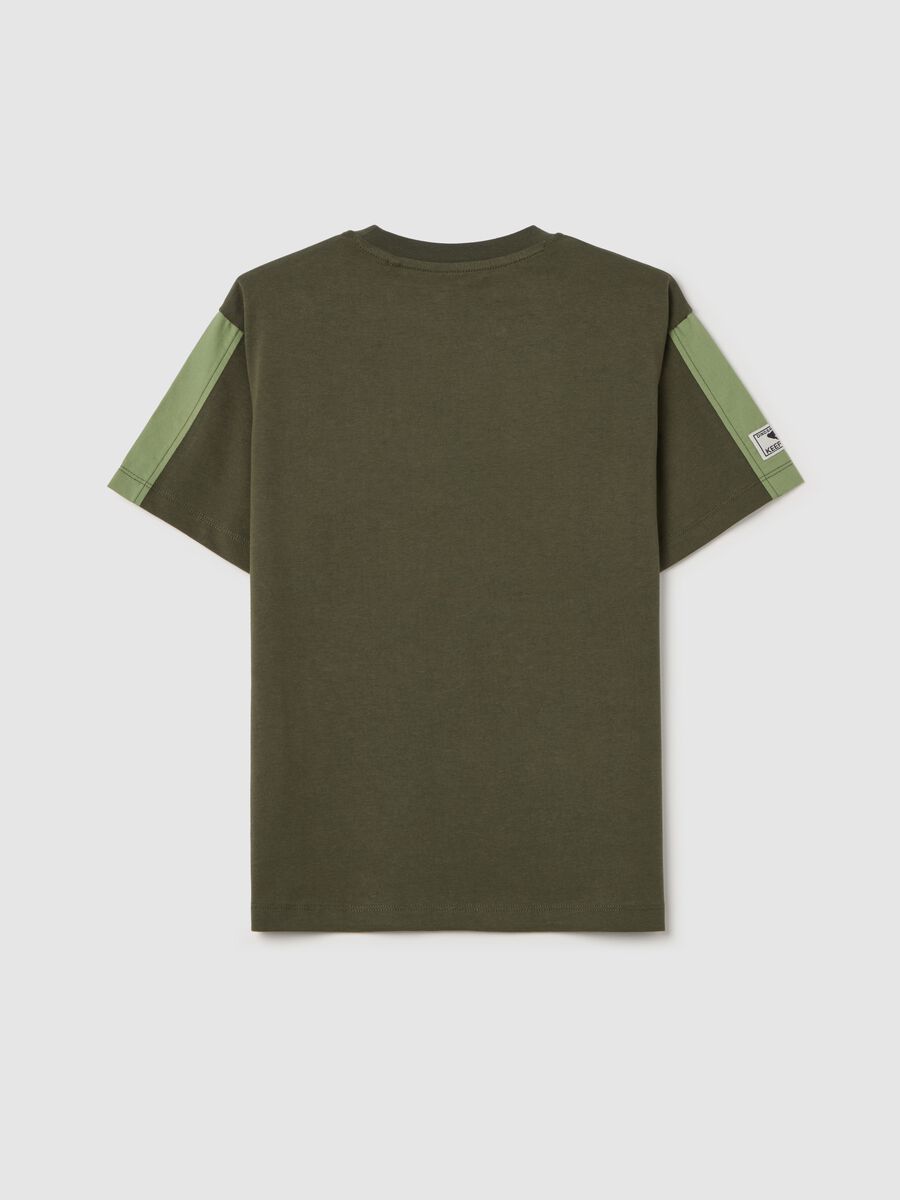 Cotton T-shirt with "Tour of dinosaur areas" embroidery_1