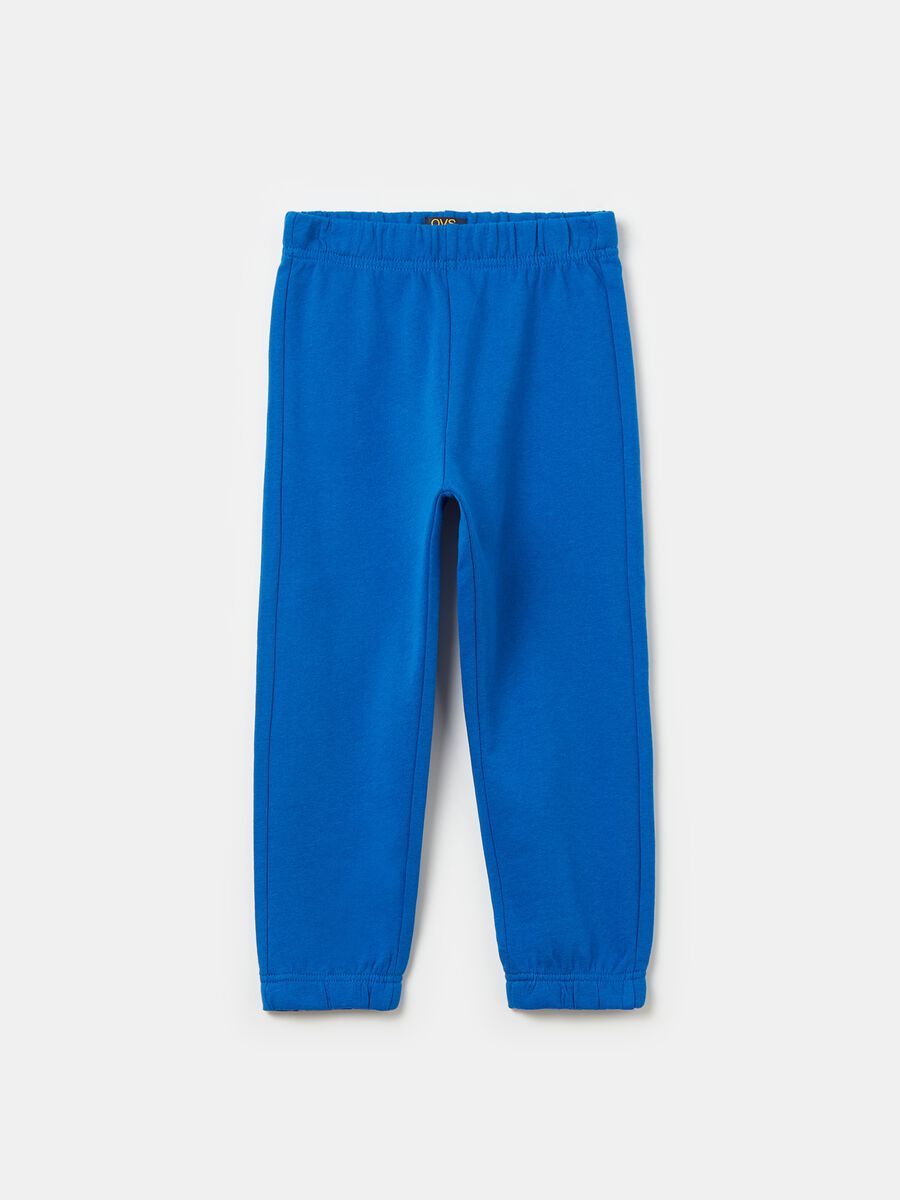 Fleece joggers with elasticated edging_0