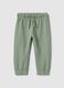 Kids' regular fit green jogger trousers in pure cotton_0