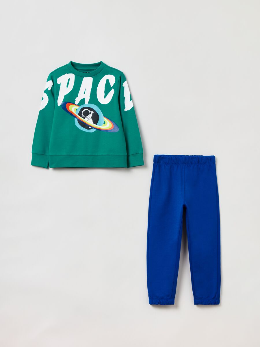 Jogging set in French Terry con stampa _0
