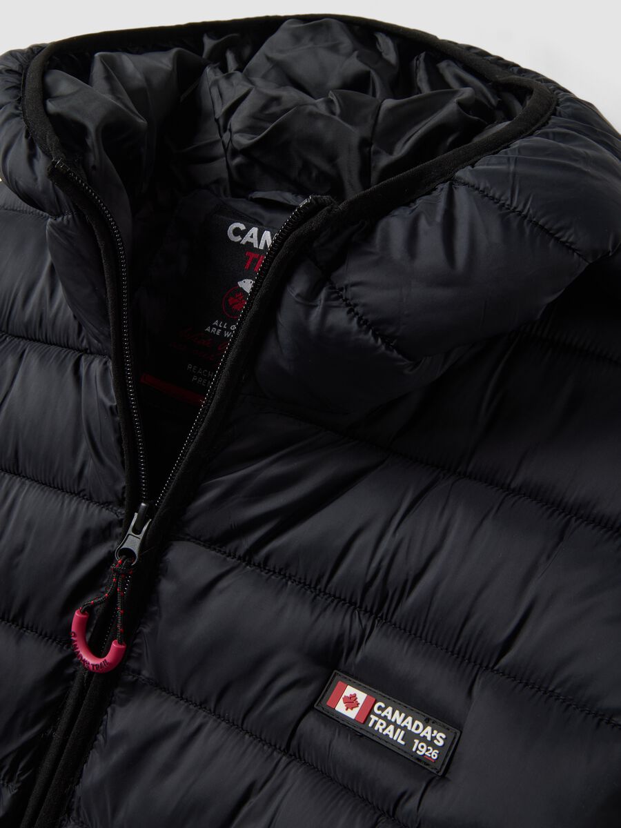 Black padded hooded jacket_1