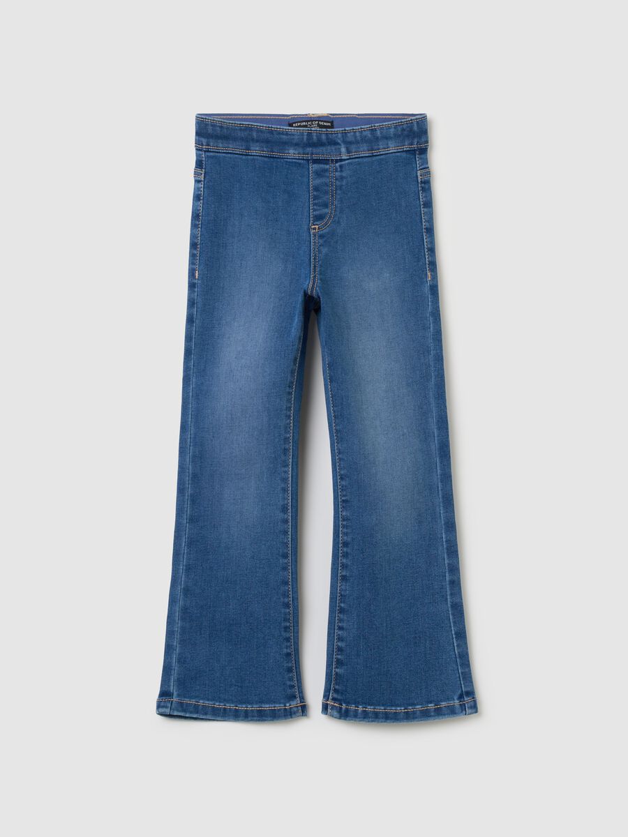 Flare-fit jeggings with pockets_0