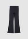 Girls' Blue Slim Fit Stretch Cotton Leggings_4