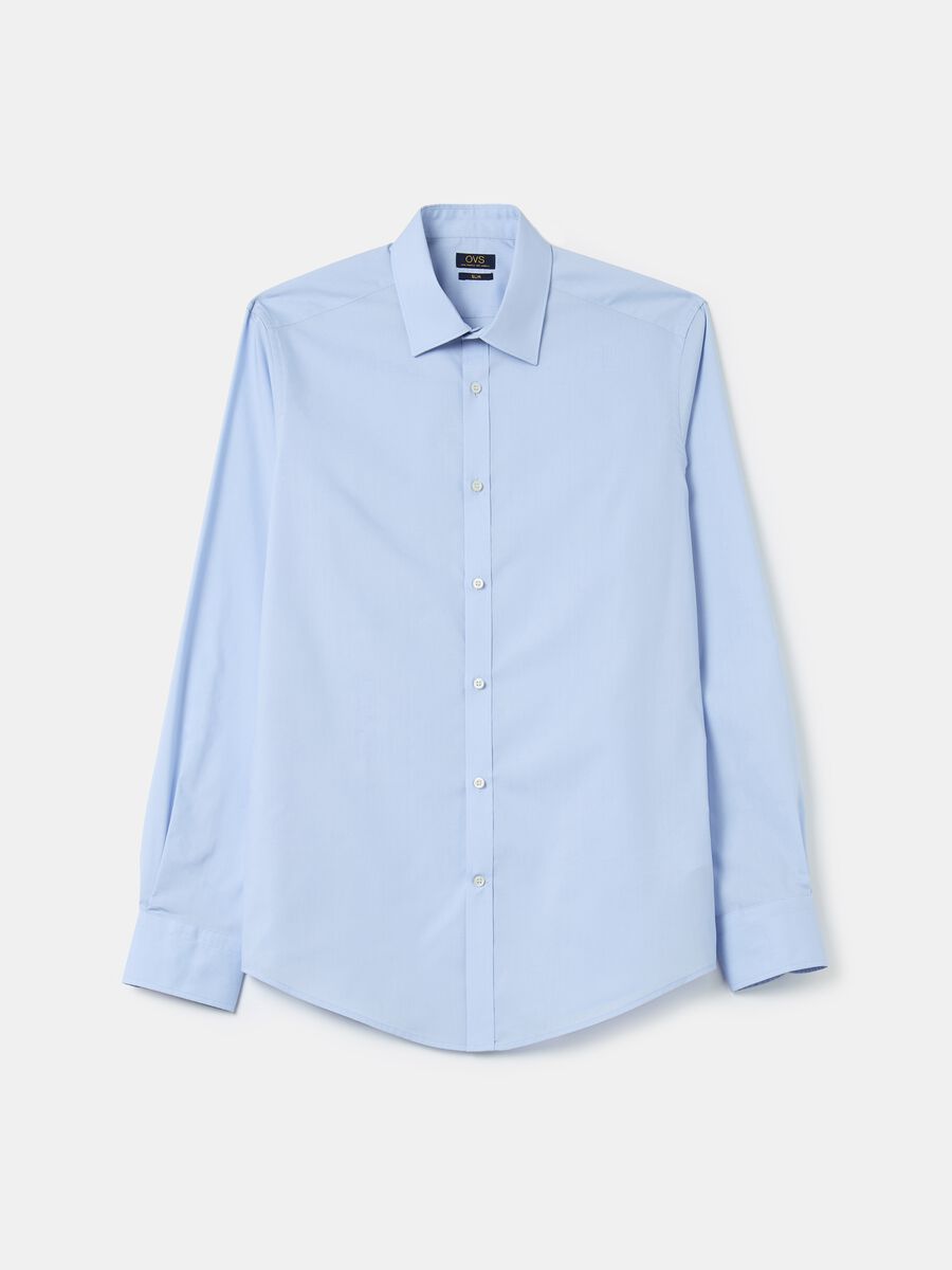Solid colour slim fit shirt_4