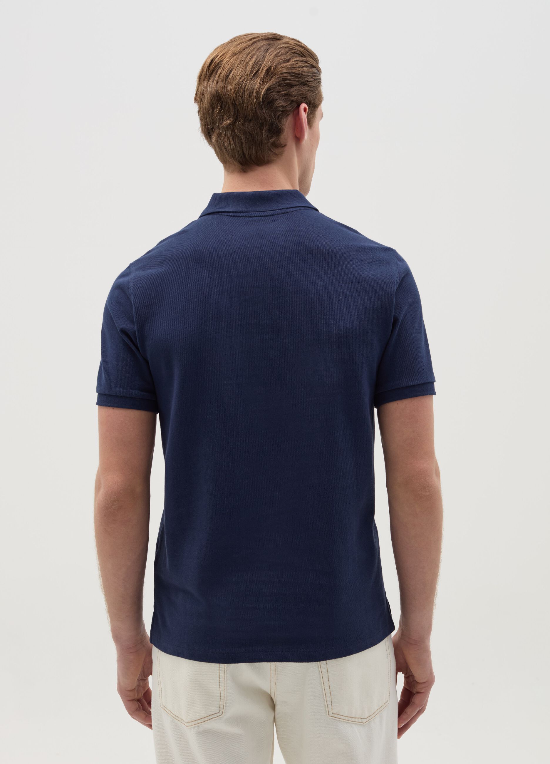 Polo shirt in organic cotton piquet