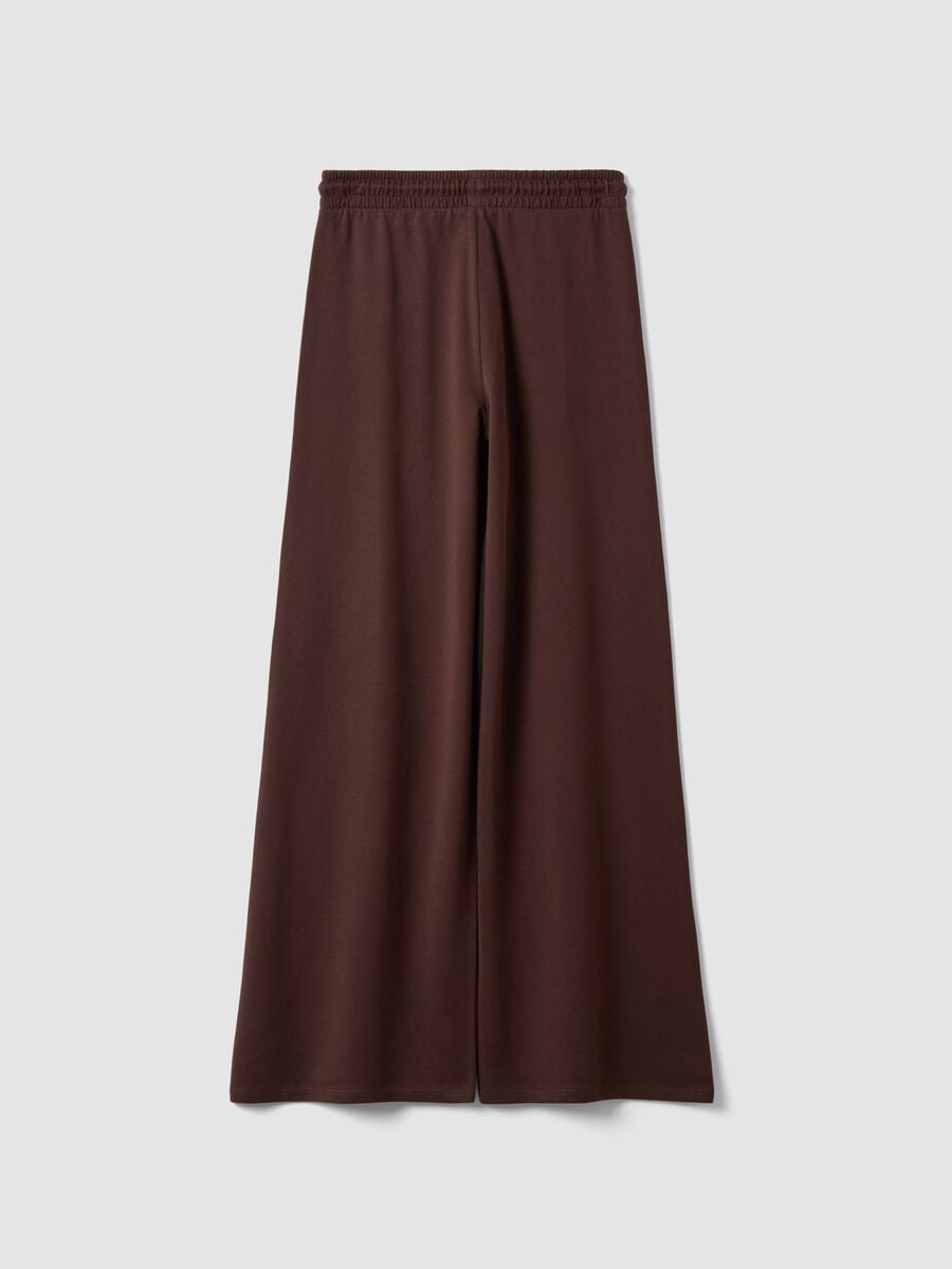 Pantaloni jogger marroni baggy fit in puro cotone_6