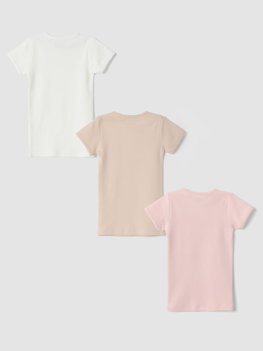 Tripack t-shirt multicolor in puro cotone organico girocollo_1
