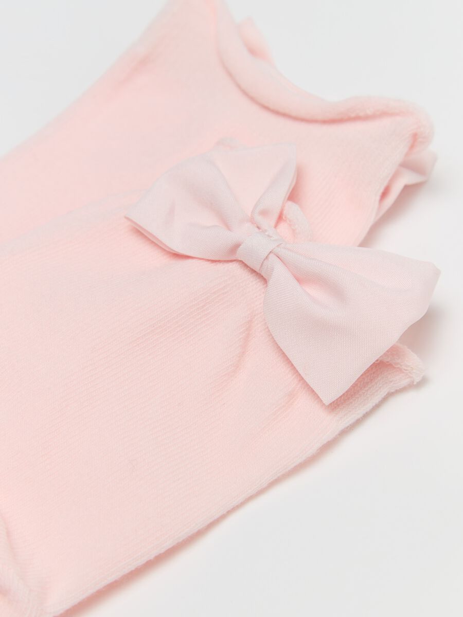 Stretch socks with bow_2