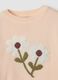 Pink crew-neck top with floral print_2