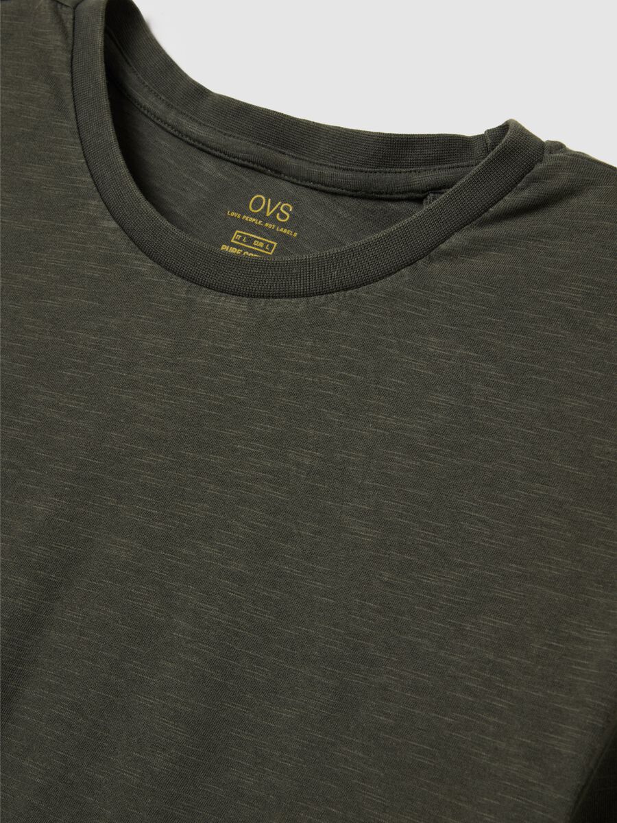 Men's green pure cotton t-shirt regular fit_5
