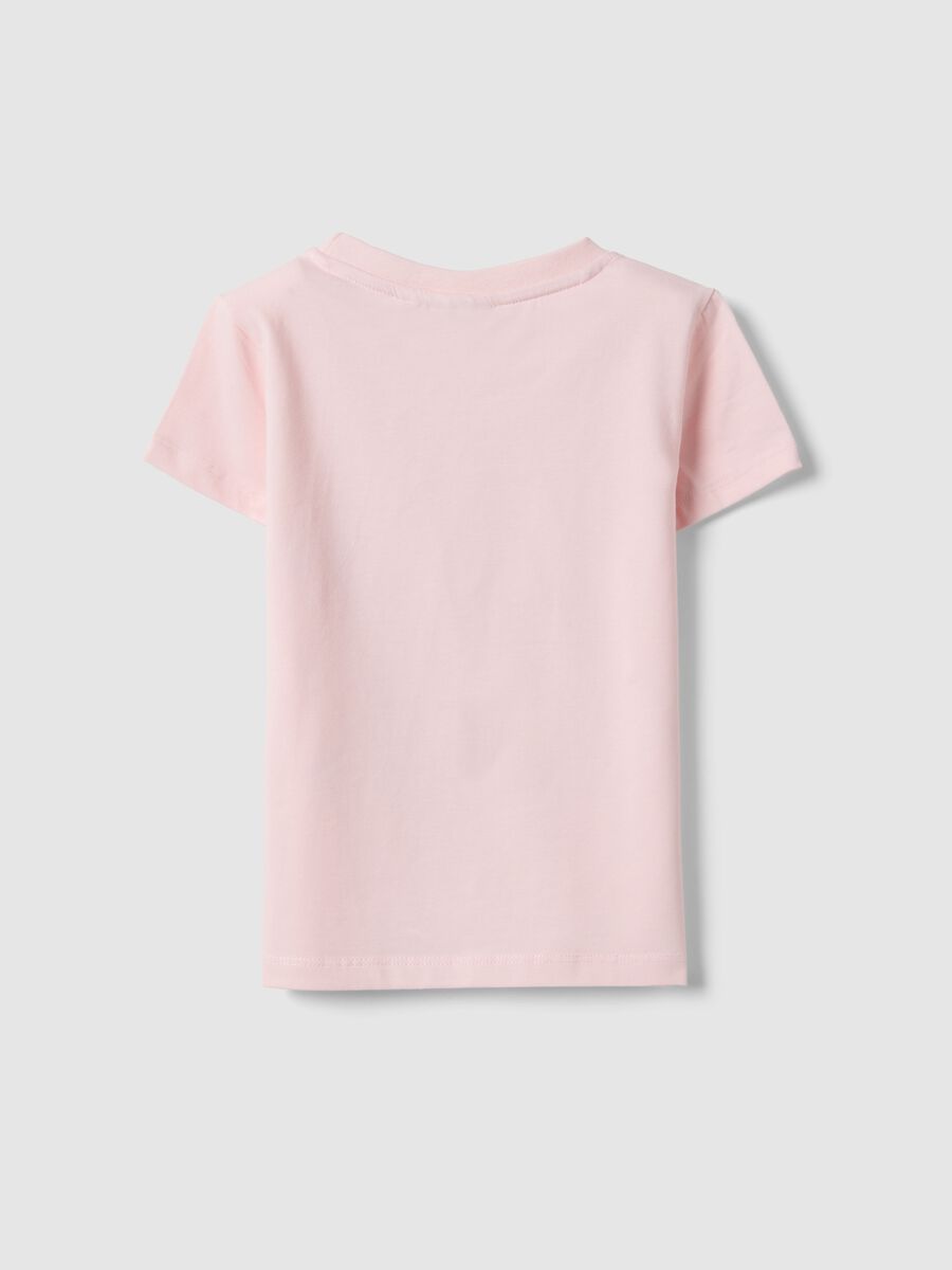 Pink Stretch Cotton Kids' T-Shirt Regular Fit with Print_1