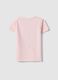 T-shirt in cotone elasticizzato rosa da bambina regular fit con stampa_1