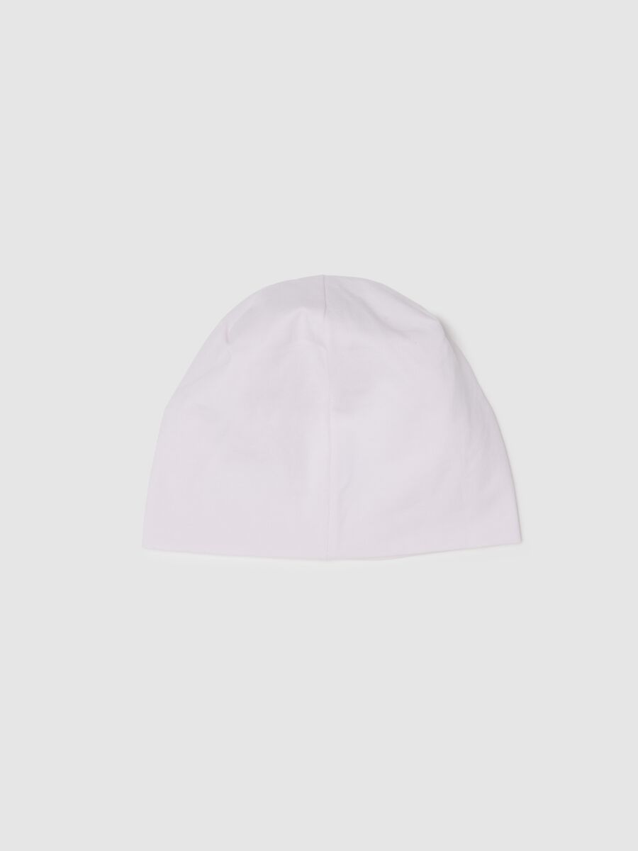 Cappello bianco da bambina in cotone elasticizzato con stampa Frozen_1