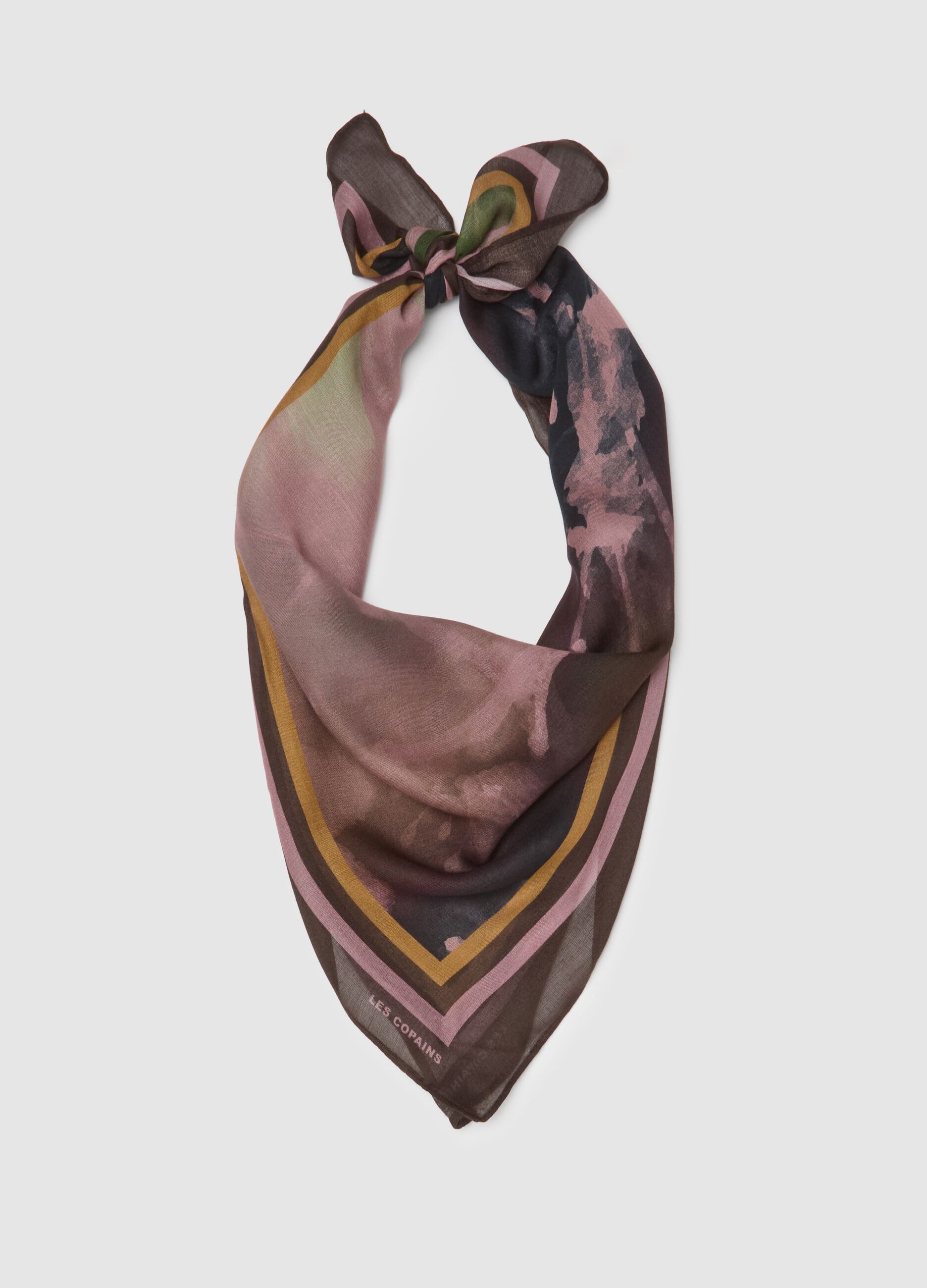 Multicolour Scarf with Floral Details