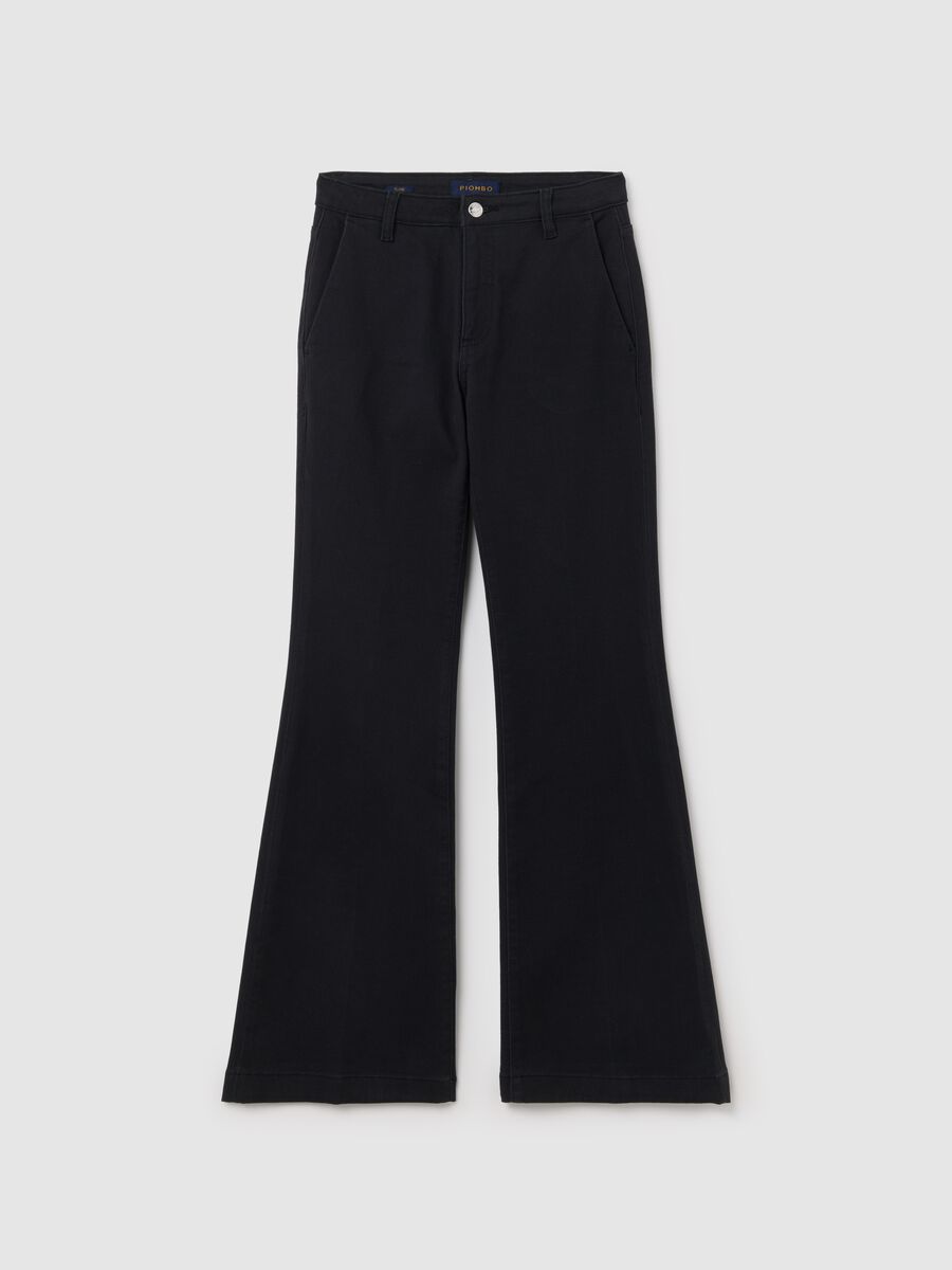 Flare-fit chino trousers in twill_4