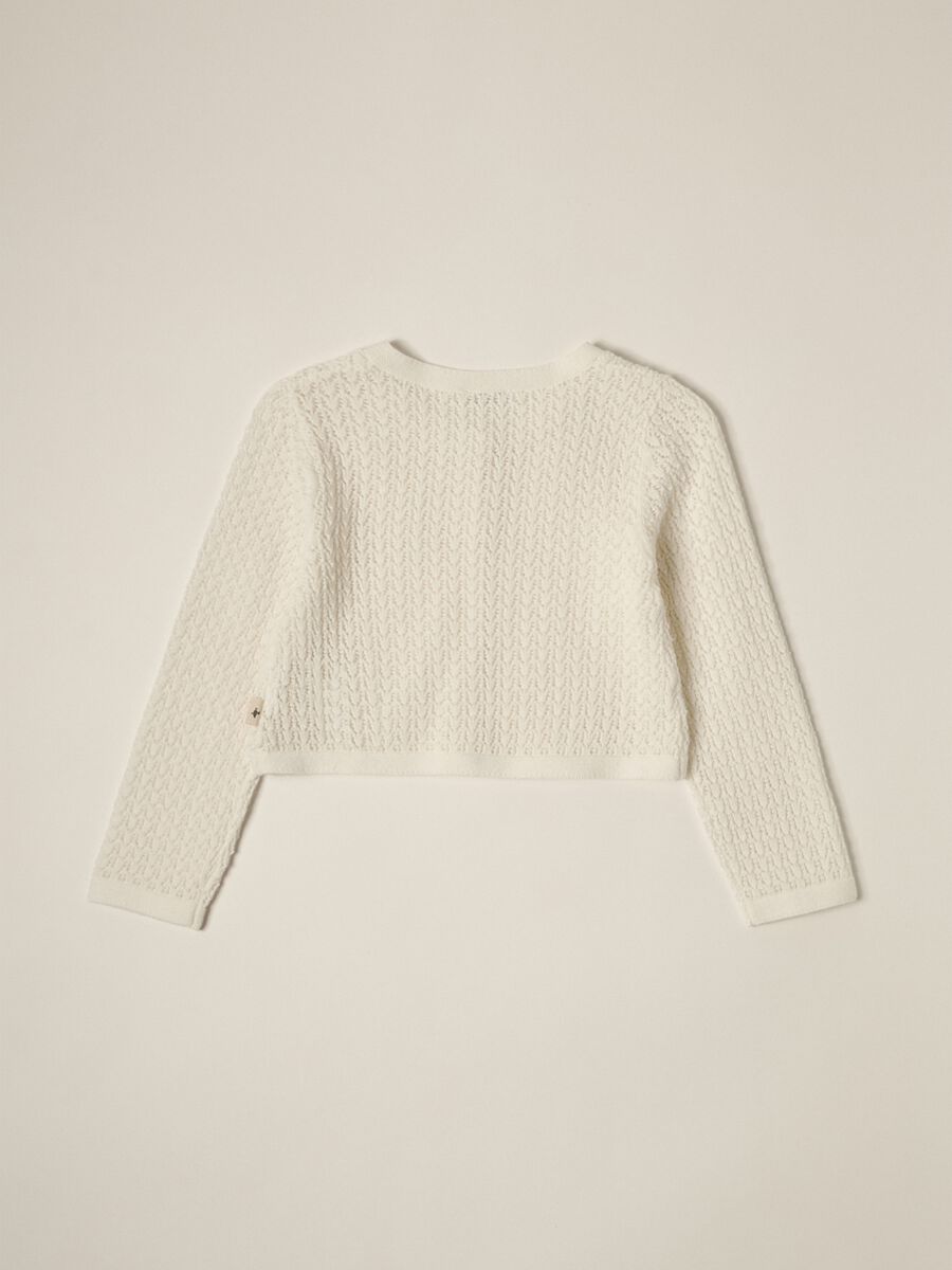 IANA newborn girl knit cardigan in 100% cotton_1