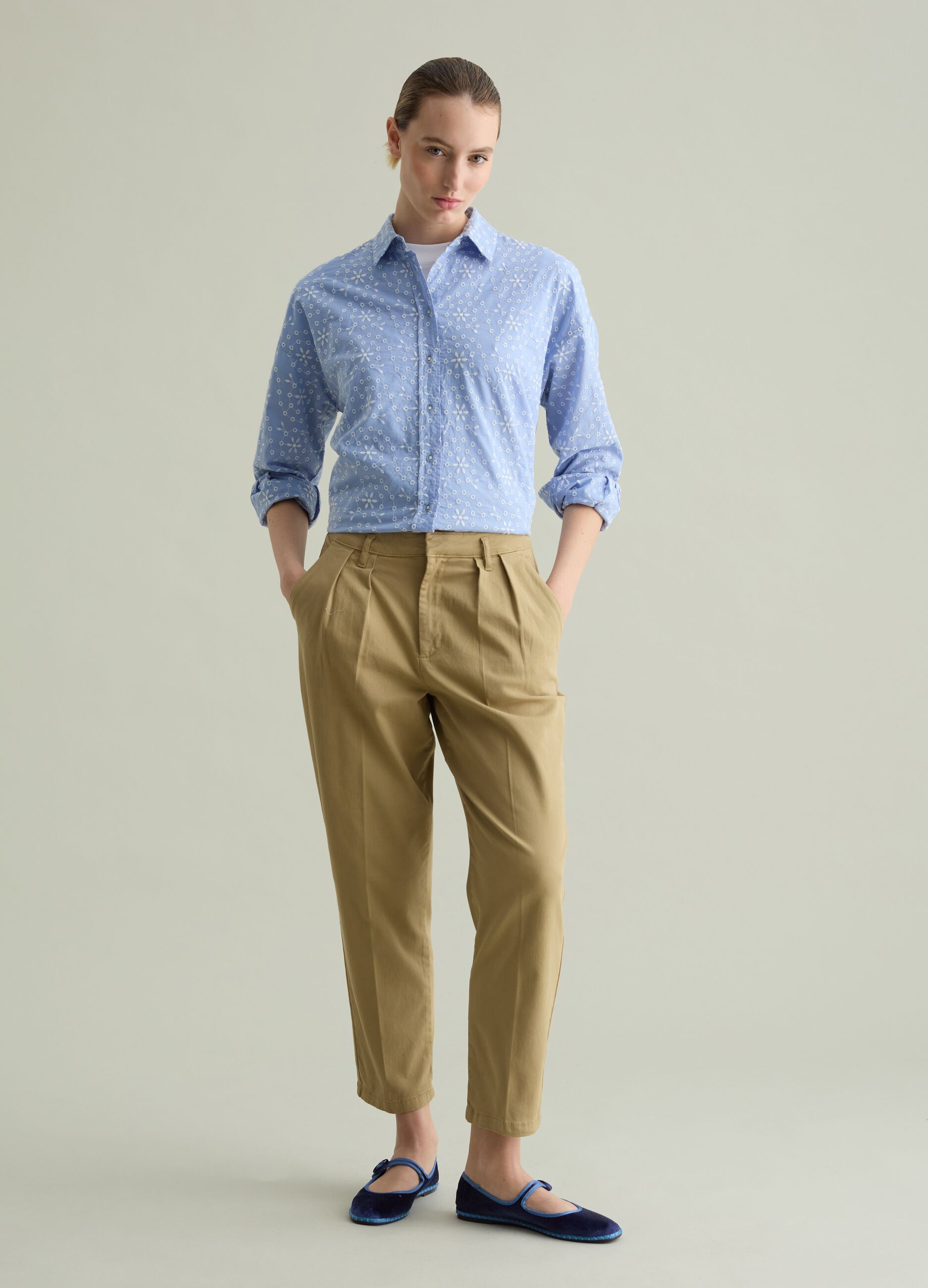 Camicia in pizzo sangallo