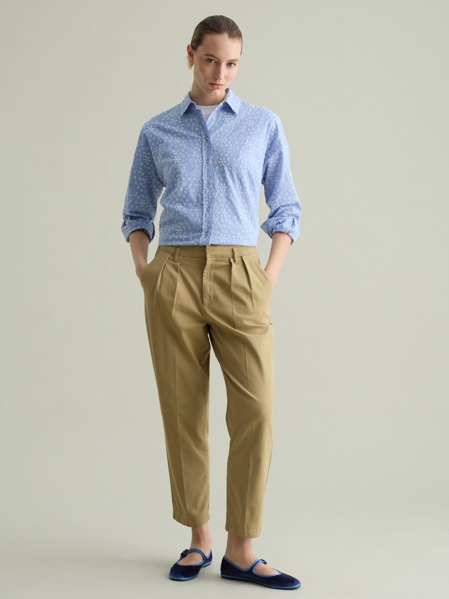 Shirt in broderie anglaise lace_1