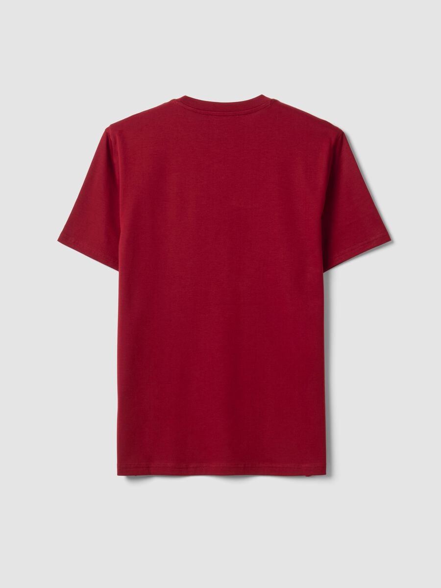 T-shirt girocollo rossa in puro cotone Supima regular fit_6