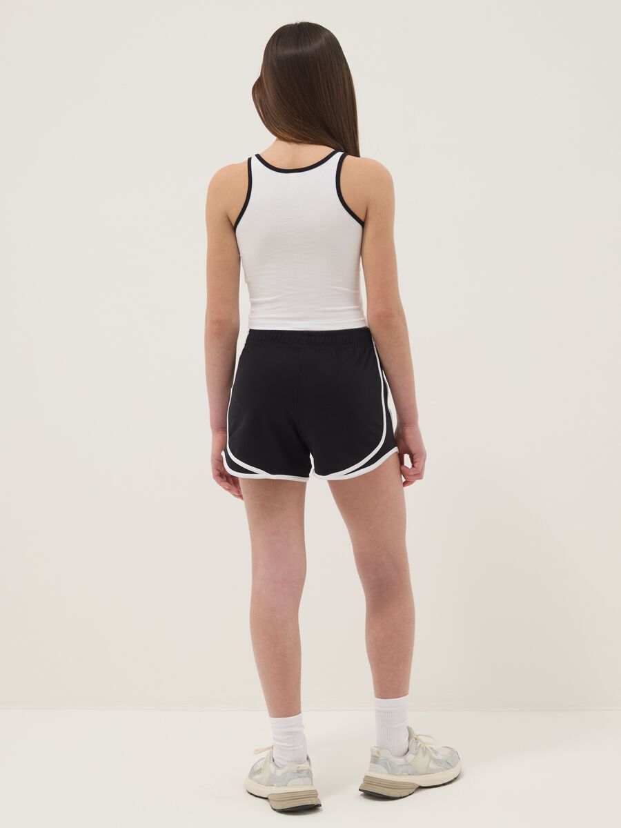 Girl's multicolour stretch cotton fitted set with Stitch_1