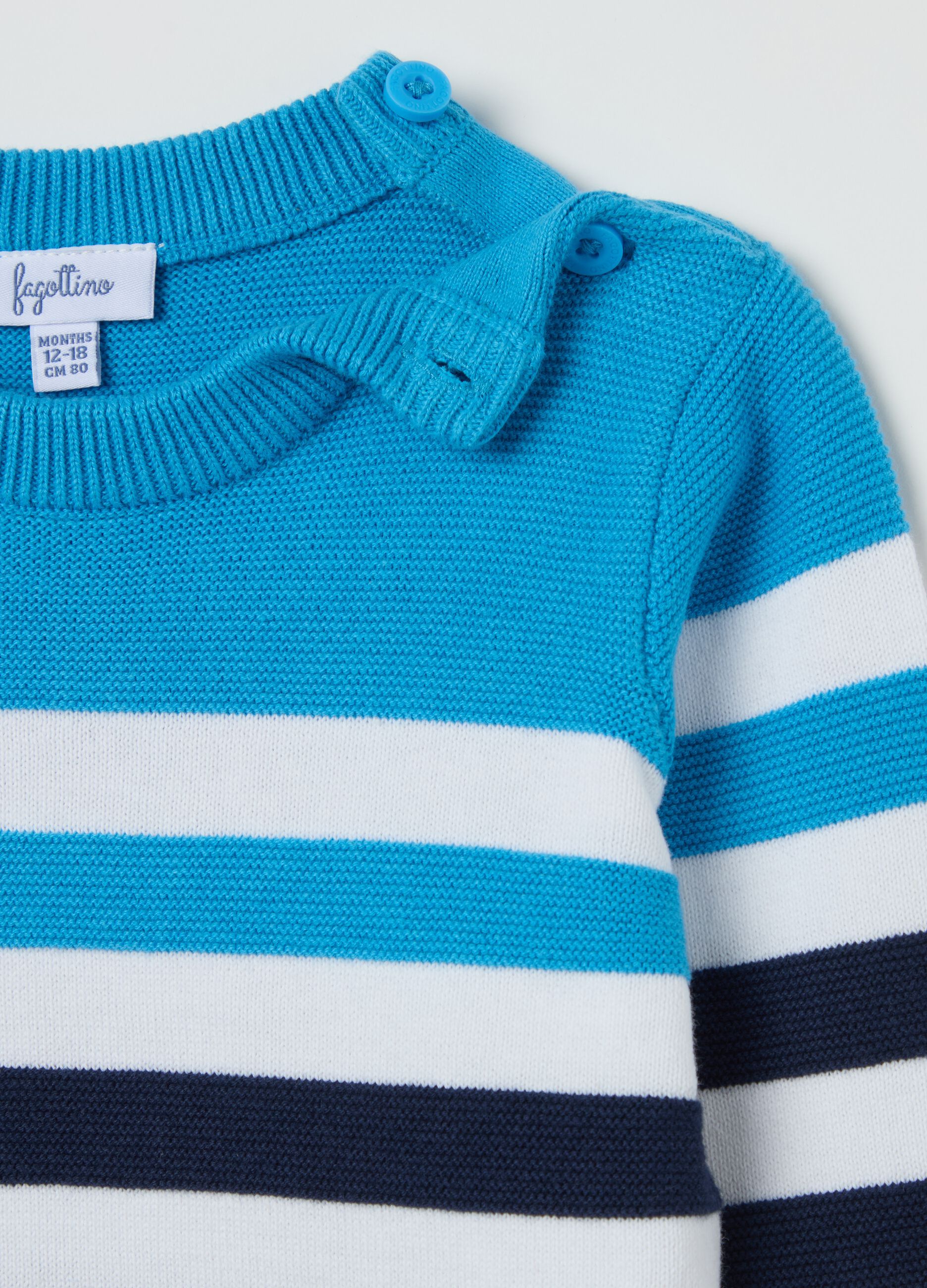 Striped cotton pullover