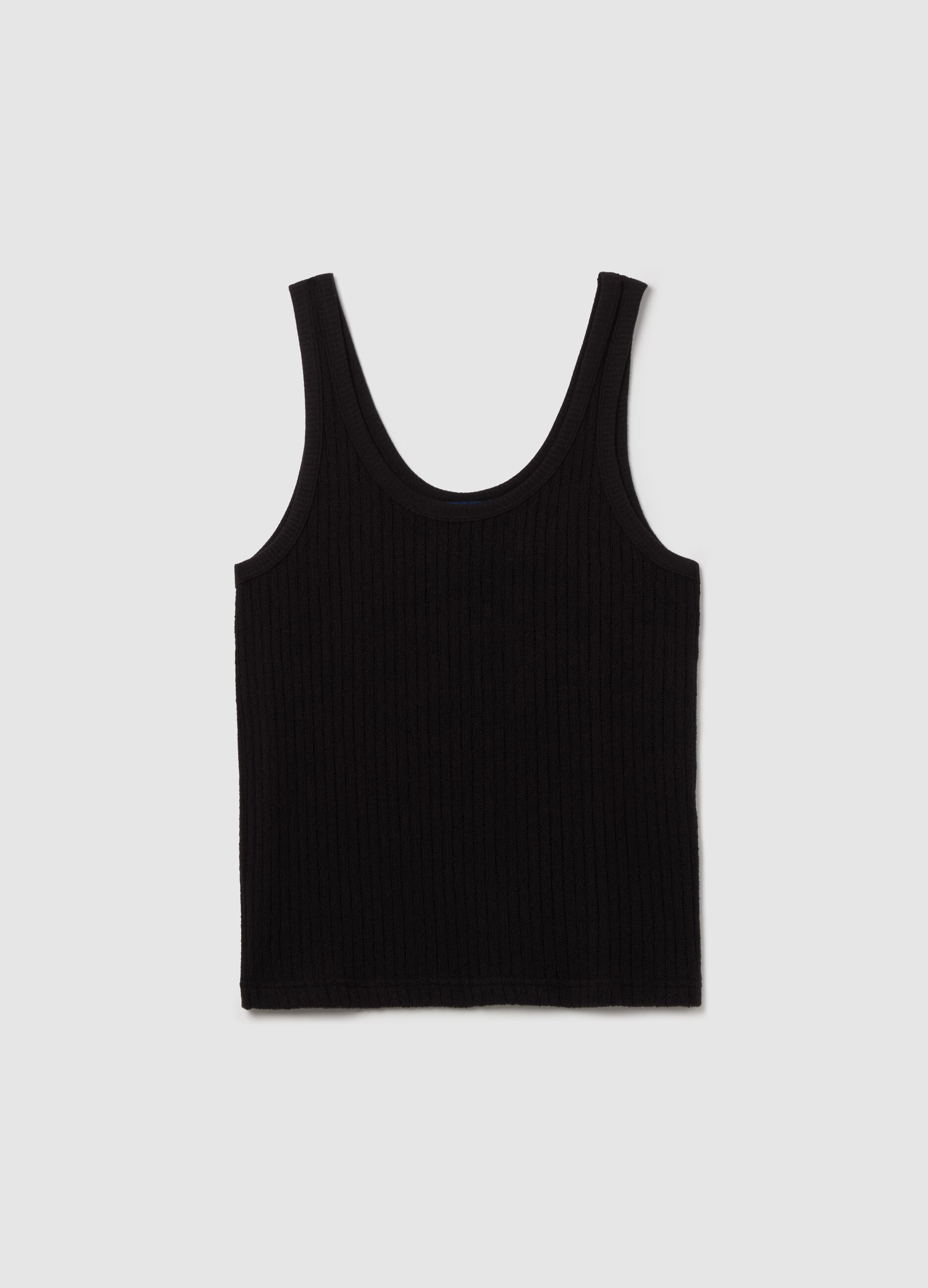 Tank top with striped motif