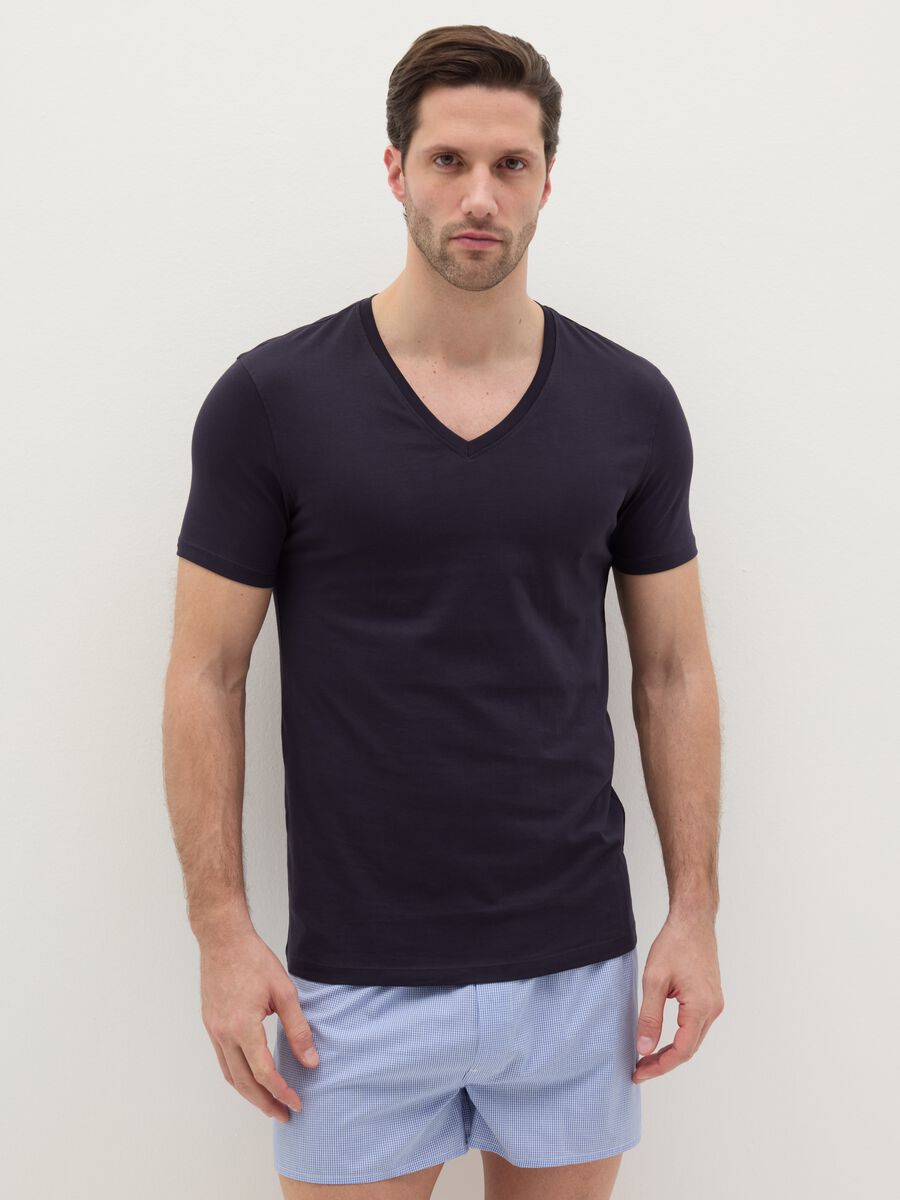 Two-pack Supima cotton undershirts with V neck_0