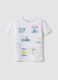 White pure cotton children's T-shirt regular fit with prints_0